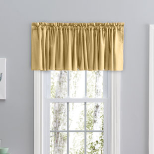 Yellow & Gold Valances & Kitchen Curtains You'll Love | Wayfair